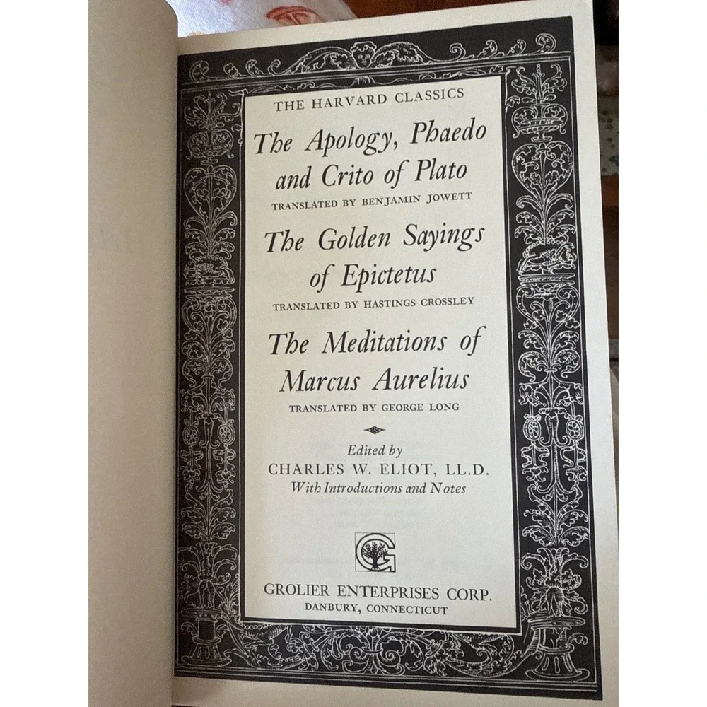 Harvard Classics Plato‎ Epictetus Marcus Aurelius 1980 Grolier HC
